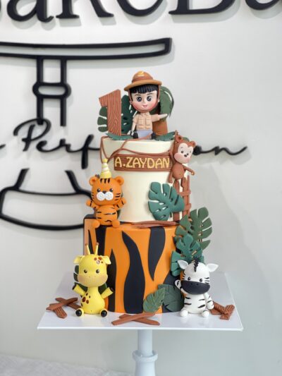 A.Zaydan's 2-Tier Baby Boy and Animal Cake