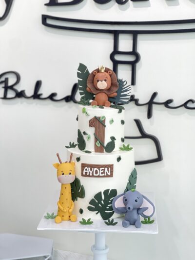 Ayden's 2-Tier Animal Cake