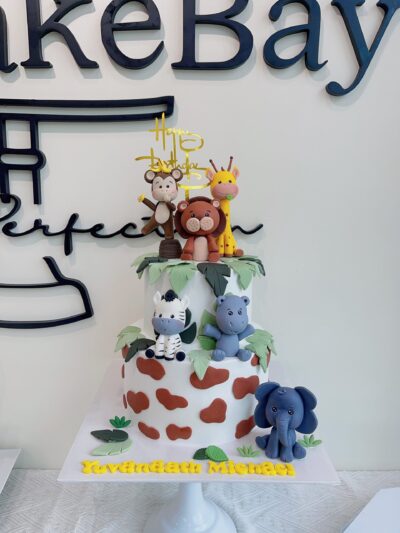 Yuvanaath Michael's 2-Tier Animal Cake