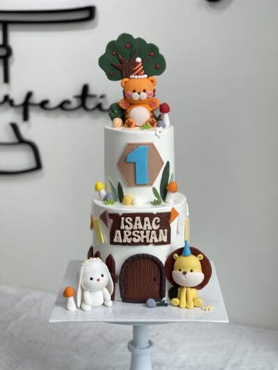 Isaac Arshan's 2-Tier Animal Cake