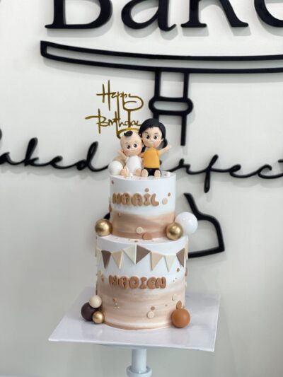 Naail & Nadien's 2-Tier Baby Boy Cake