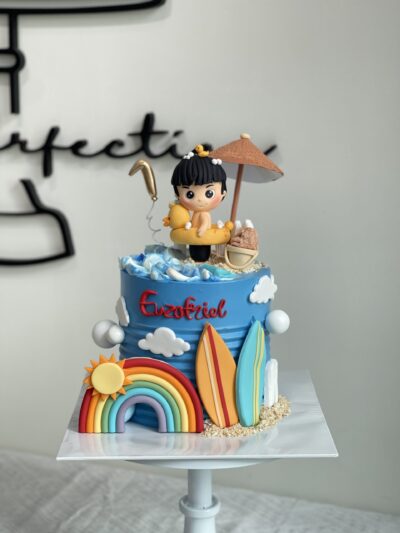 Euzafriel's Baby Boy on Beach Cake