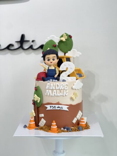 Andre Malik's Baby Boy on Construction Cake