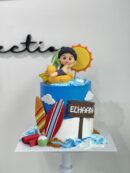 Elhaan's Baby Boy on Beach Cake