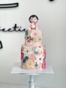 Marissa's 2-Tier Baby Girl on Flower Cake