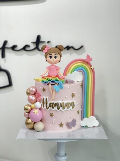 Hannan's Rainbow and Baby Girl Cake