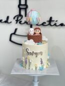 Sevyen's Rabbit and Baby Girl in Hot Air Balloon Cake