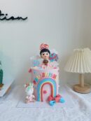 Paviinisha's Unicorn with Rainbow and Baby Girl Cake