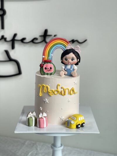 Medina's Baby Girl and Cocomelon Cake