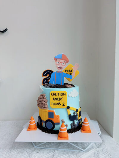 Avery's Blippi Construction Cake
