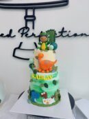 Kairav's 2-Tier Dinosaur Cake