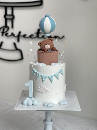 Maleeq's Bear in Hot Air Balloon Cake