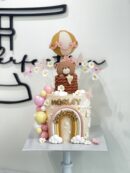 Harley's Bear in Hot Air Balloon and Rainbow Cake