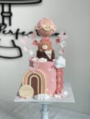 Amanda's Bear in Hot Air Balloon and Rainbow Cake
