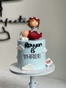 Rayyan's Baby Boy on Red Airplane Cake