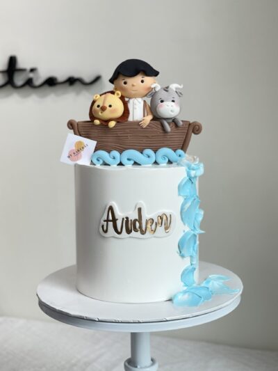 Aiden's Baby Boy and Animal On Boat Cake
