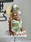 Amyra Erleen's Bear in Hot Air Balloon & Little Train Cake