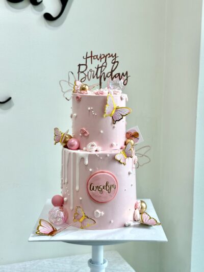 Angelyn's Pink Butterfly Cake