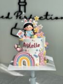 Astelle's Baby Girl and Rainbow Cake