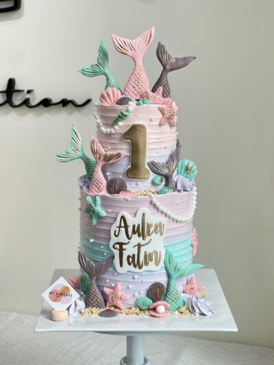 Aulea Fatin's 2-Tier Mermaid Tail Cake