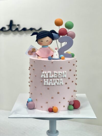 Ayleen Hawa's Baby Girl with Balloon Cake
