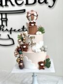 Caca & Cyra's 2-Tier Bear & Hot Air Balloon Cake
