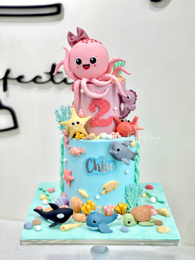 Chloe's 2-Tier Sea Animal Cake