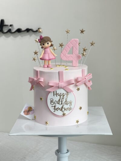 Fortune's Little Girl Pink Cake