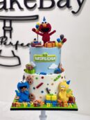 Harshvardhan's 2-Tier Full Fondant Sesame Street Cake