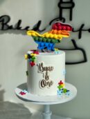 Isaac's Pop It Dinosaur Cake