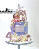 Jaseela Hidayah's Little Girl on Purple Cake