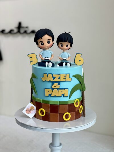 Jazel & Papi's Sonic Theme Human Figurine Cake