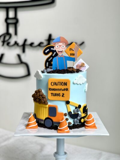 Khabhishwar's Blippi Construction Cake