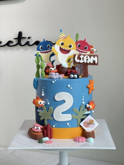 Liam's Undersea Baby Shark Cake
