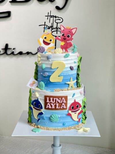 Luna Ayla's 2-Tier Baby Shark Cake