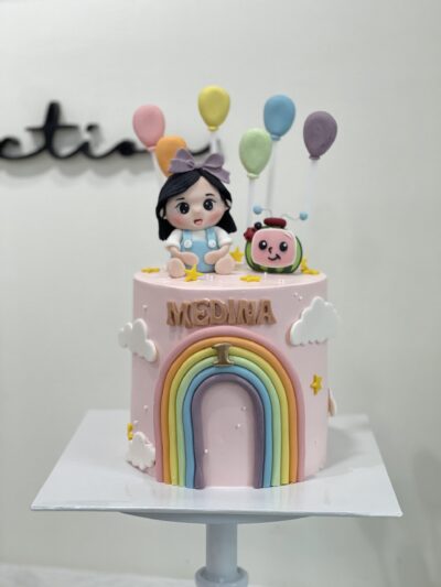 Medina's Baby Girl and Cocomelon Cake