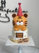 Ming Hao's Cute Tiger with Party Hat Cake