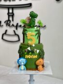 Noah's 2-Tier Green Dinosaur Cake