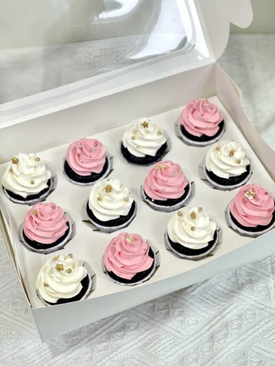 Pink & White Classic Cupcake
