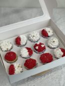 Red & White Aesthetic Cupcake