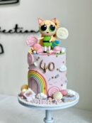 Sheila's Full Fondant Power Puff Cake