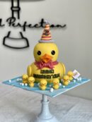 Ummu Mardhiyah's 3D Duck with Party Hat and Ducklings Cake