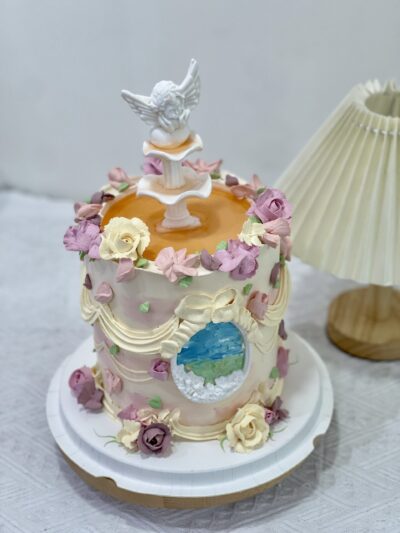 Yellow Tone Vintage Cake