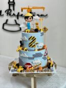 Yusuf Yurcel's 2-Tier Baby Boy Construction Cake
