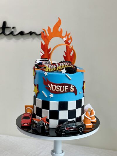 Yusuf's Hot Wheels Cake