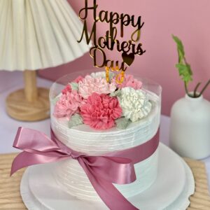 Mother’s Day Cake with Carnation Floral Buttercream