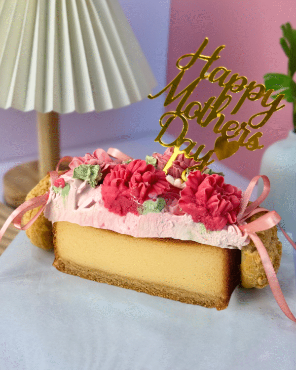 side view of the choux puff cake